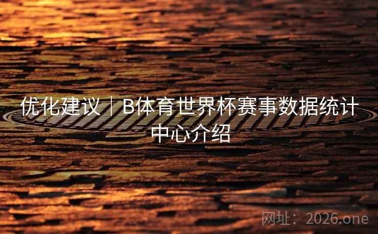 优化建议|B体育世界杯赛事数据统计中心介绍