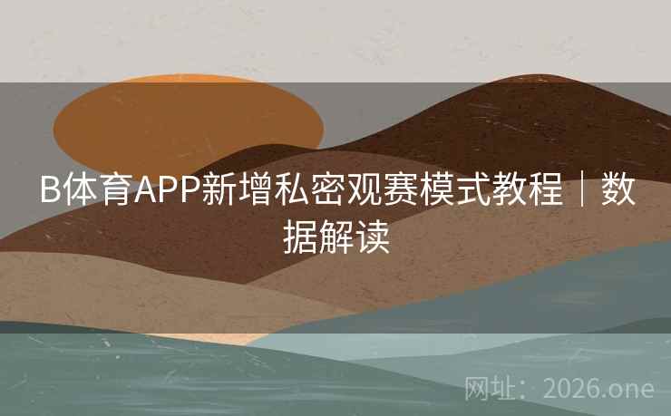 B体育APP新增私密观赛模式教程|数据解读