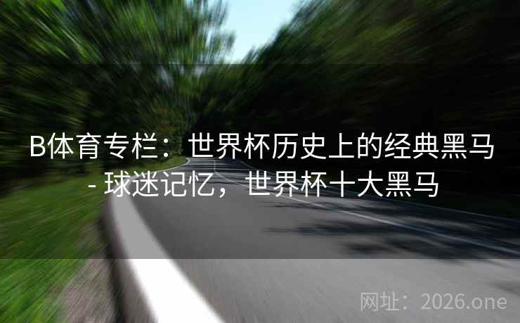 B体育专栏:世界杯历史上的经典黑马 - 球迷记忆,世界杯十大黑马