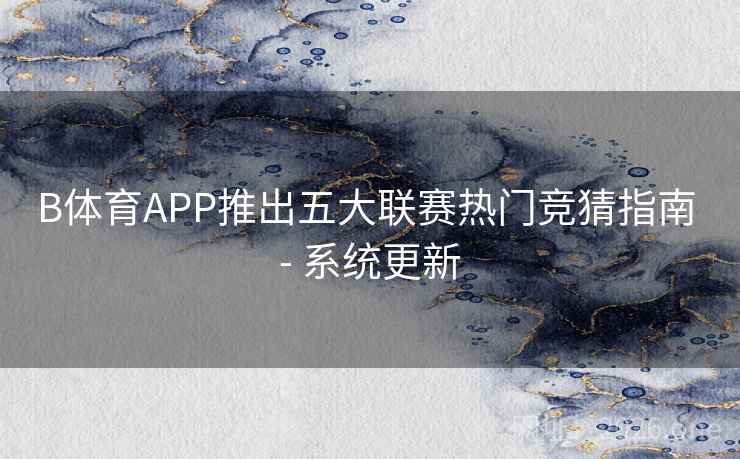 B体育APP推出五大联赛热门竞猜指南 - 系统更新